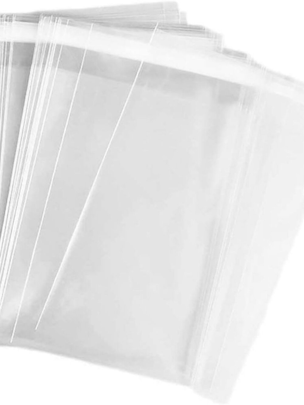 50 pcs Clear 9" x 12" Self Seal Cello Cellophane Bags Resealable Poly Bags 2.8 m
